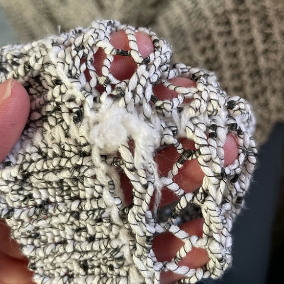 Urban Outfitters Grey Open Knit Slub Cardigan - Picture 10 of 10